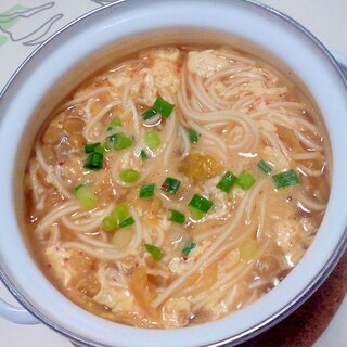 かきたま納豆キムチ煮麺＋＋